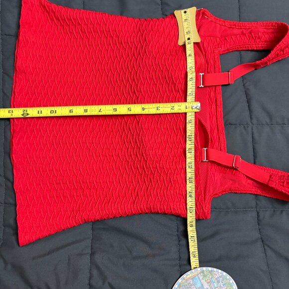 Lands' End Texture Square Neck Tankini Swimsuit Top - Size: Small Long - NWT - Picture 7 of 8